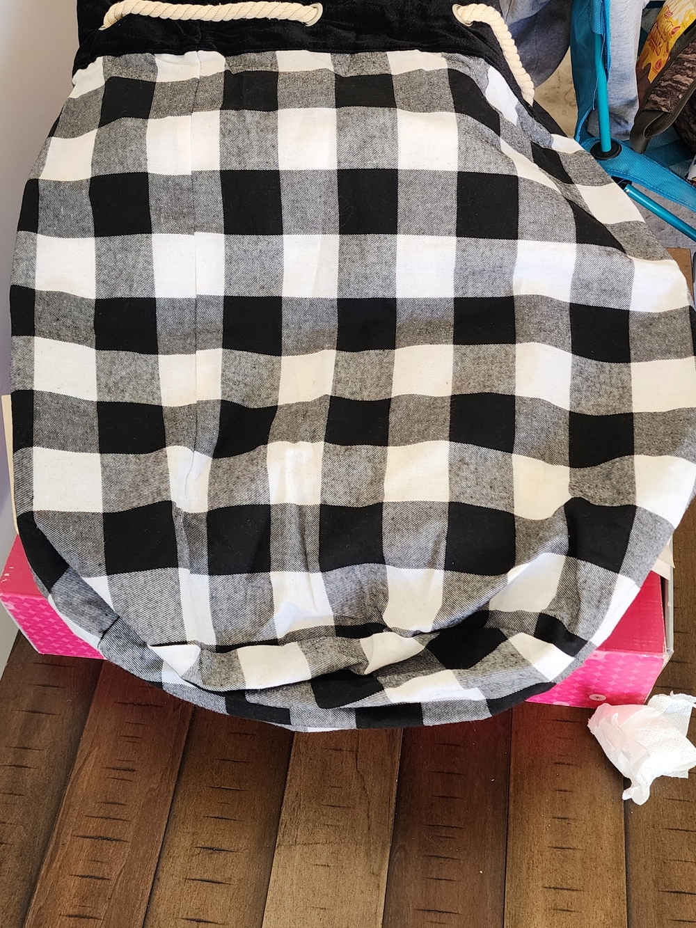 Black and White Checkered Bag